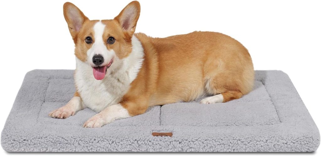 Dog Beds Crate Pad for Large Dogs, Reversible Washable Non-Slip Kennel Pet Mat, Soft Plush and High Density Foam Cat Bed for Indoor Outdoor Use, 35 x 23, Gray Dog Beds Crate Pad for Large Dogs, Reversible Washable Non-Slip Kennel Pet Mat, Soft Plush and High Density Foam Cat Bed for Indoor Outdoor Use, 35 x 23, Gray