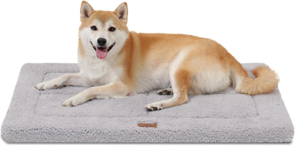 Dog Beds Crate Pad for Large Dogs, Reversible Washable Non-Slip Kennel Pet Mat, Soft Plush and High Density Foam Cat Bed for Indoor Outdoor Use, 35 x 23, Gray Dog Beds Crate Pad for Large Dogs, Reversible Washable Non-Slip Kennel Pet Mat, Soft Plush and High Density Foam Cat Bed for Indoor Outdoor Use, 35 x 23, Gray