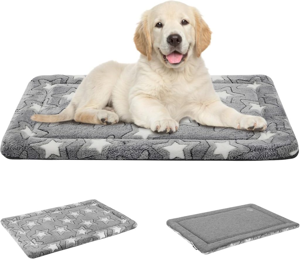 EMPSIGN Dog Crate Pad - Reversible Kennel Mat (Cool Warm), Machine Washable, Cozy Star Pattern Sleeping Pad for Small Medium Large Dogs, All-Season Pet Bed, Suitable for 30x20 Dog Crate, Grey EMPSIGN Dog Crate Pad - Reversible Kennel Mat (Cool Warm), Machine Washable, Cozy Star Pattern Sleeping Pad for Small Medium Large Dogs, All-Season Pet Bed, Suitable for 30x20 Dog Crate, Grey
