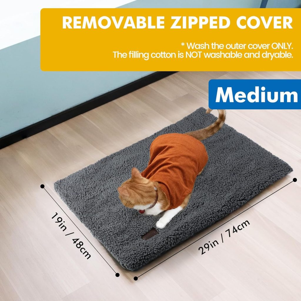 Self Warming Cat Bed Self Heating Cat Dog Mat 29.1 x 18.9 inch Extra Warm Thermal Pet Pad for Indoor Outdoor Pets with Removable Cover Non-Slip Bottom Washable Non Electric Self Warming Cat Bed Self Heating Cat Dog Mat 29.1 x 18.9 inch Extra Warm Thermal Pet Pad for Indoor Outdoor Pets with Removable Cover Non-Slip Bottom Washable Non Electric