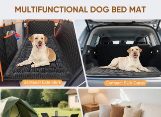 Dog Bed for Car, Non-Slip Travel Back Seat Pet Bed Mat, Dog Mat for Car Trucks Backseat, Fit for Backseat Extenders and Seat Covers (Dark Grey, 51 x 23.6 inch) Home |