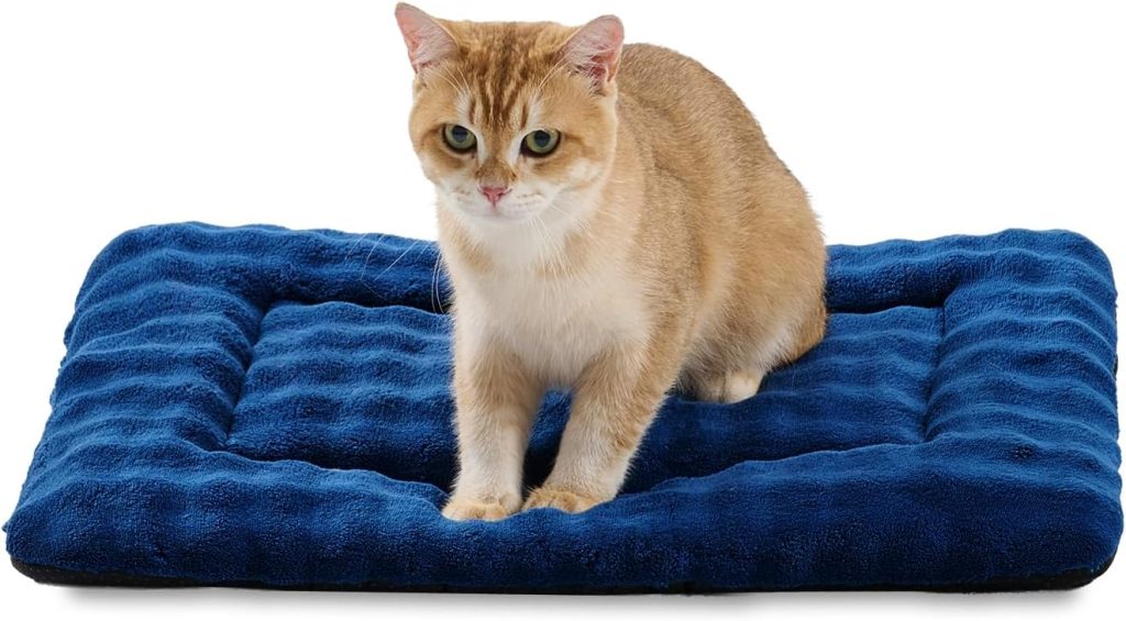 Dog Bed Mat Crate Pad for Large Dogs, Washable Soft Pet Sleeping Mat Kennel Pad with 3D Bubble Pattern, Navy Blue, 36x 23 Dog Bed Mat Crate Pad for Large Dogs, Washable Soft Pet Sleeping Mat Kennel Pad with 3D Bubble Pattern, Navy Blue, 36x 23