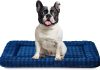 Dog Bed Mat Crate Pad for Large Dogs, Washable Soft Pet Sleeping Mat Kennel Pad with 3D Bubble Pattern, Navy Blue, 36″x 23″ Home |