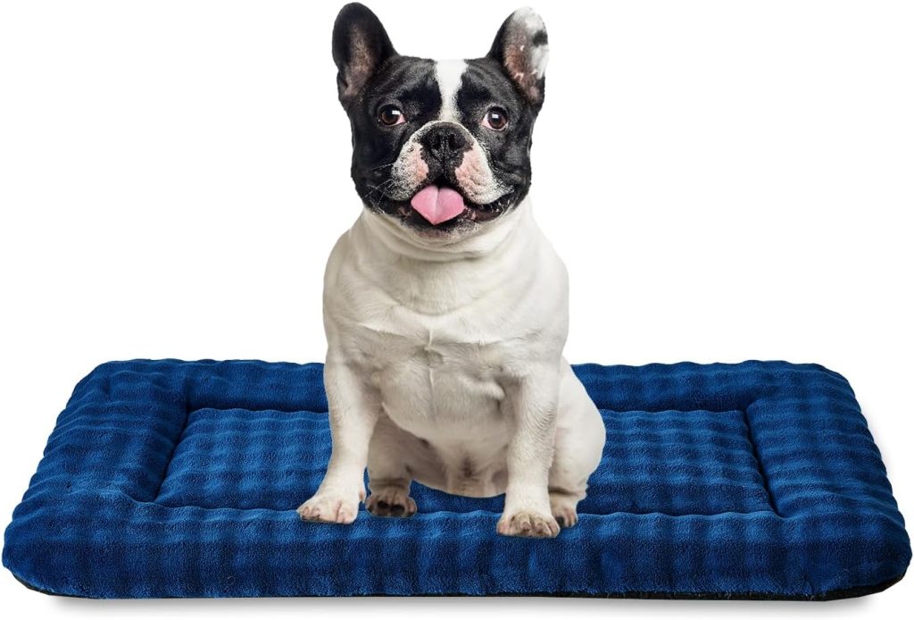 Dog Bed Mat Crate Pad for Large Dogs, Washable Soft Pet Sleeping Mat Kennel Pad with 3D Bubble Pattern, Navy Blue, 36x 23 Dog Bed Mat Crate Pad for Large Dogs, Washable Soft Pet Sleeping Mat Kennel Pad with 3D Bubble Pattern, Navy Blue, 36x 23