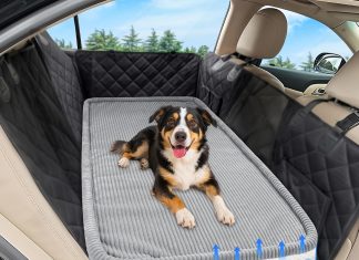 Dog Car Bed, Non-Slip Backseat Extender Pet Mat, Removable Washable Dog Bed for SUVs, Sedans & Trucks, Anti-Slip Travel Bed for Dogs, Easy Clean & Scratch-Proof & Comfort (56″x28.7″) Home |