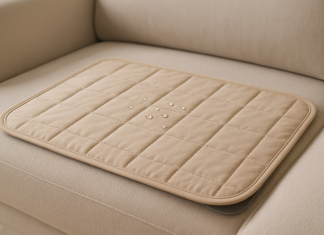 PetAmi Waterproof Cooling Mat for Dog, Premium Pet Cooling Blanket for Bed Crate, Anti Slip Indoor Dog Cool Pad for Sleeping, Q-MAX Large Sofa Couch Cover Mat for Cat, Beige, 40×60 Home |