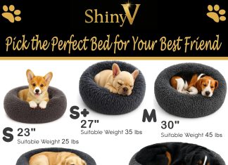 Calming Dog Bed – Fluffy Donut Cuddler for Anxiety Relief, Orthopedic Pet Bed with Non-Slip Bottom, Cozy Round Faux Fur Nest for Dogs and Cats, Plush Crate Mat for Comfort (Dark Grey, X-Large) Home |