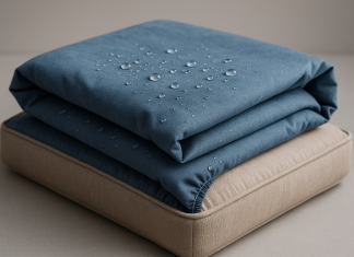 Dog Bed Covers Replacement Washable 100% Waterproof Dog Bed Sheets, Soft & Noiseless Pet Bed Cover, 2 Pack, 42″ x 28″ Blue Home |