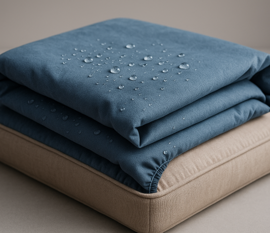 Dog Bed Covers Replacement Washable 100% Waterproof Dog Bed Sheets, Soft & Noiseless Pet Bed Cover, 2 Pack, 42″ x 28″ Blue