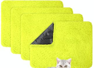 Drydiet 4 Pack Self Warming Cat Pads Self Heating Cat Mat Washable Homeless Dogs Thermal Pads Kennel Pad Reflects Body Heat Warm Crate Bed Mat for Indoor Outdoor Pet(Gray,22 x 35 Inch) Home |