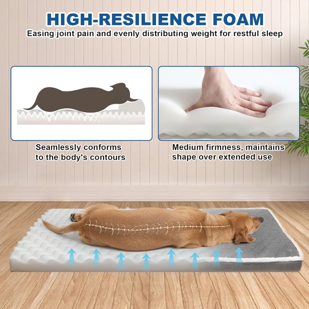 Heated Dog Bed for Large Dogs, 40x27 Inch Pet Sofa with 9-Level Adjustable Warmer, Waterproof Lining, Machine-Washable Removable Cover Non-Slip Bottom, Gray Heated Dog Bed for Large Dogs, 40x27 Inch Pet Sofa with 9-Level Adjustable Warmer, Waterproof Lining, Machine-Washable Removable Cover Non-Slip Bottom, Gray