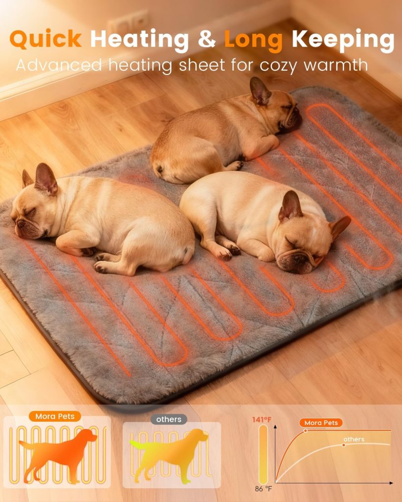 Mora Pets Dog Heating Pad Heated Cat Bed Adjustable Temperature Pet Warming Mat with Timer Auto Power Off Waterproof Heated Pet Blanket Inch for Cats and Dogs Indoor Mora Pets Dog Heating Pad Heated Cat Bed Adjustable Temperature Pet Warming Mat with Timer Auto Power Off Waterproof Heated Pet Blanket Inch for Cats and Dogs Indoor