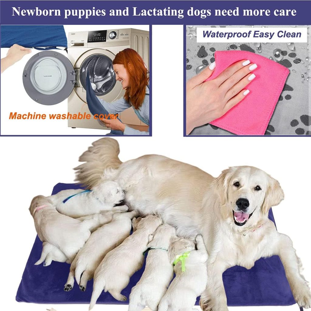 Pet Heating Pad for Large Dogs Cats - 34x21 Waterproof Heated Bed with Chew-Resistant Cord, Adjustable Temperature Removable Washable Cover Pet Heating Pad for Large Dogs Cats - 34x21 Waterproof Heated Bed with Chew-Resistant Cord, Adjustable Temperature Removable Washable Cover
