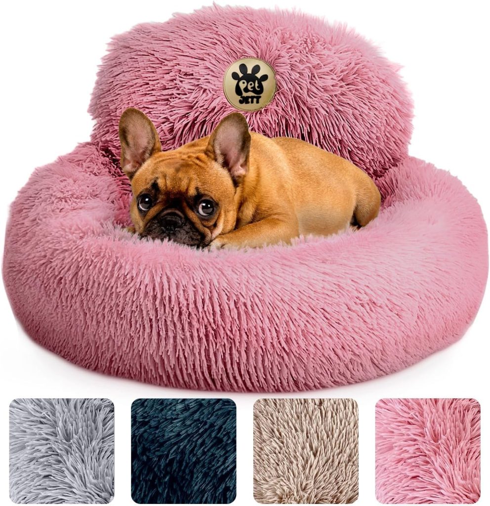 PetJett Dog Beds Large Sized Dog - Calming Round Bed, Washable Dog Bed - Anti-Slip Super Soft Donut Bed, Fluffy Faux Fur Anti-Anxiety Premium Comfort Pet Bed, Fits Dogs up to lbs - Bright Grey PetJett Dog Beds Large Sized Dog - Calming Round Bed, Washable Dog Bed - Anti-Slip Super Soft Donut Bed, Fluffy Faux Fur Anti-Anxiety Premium Comfort Pet Bed, Fits Dogs up to lbs - Bright Grey