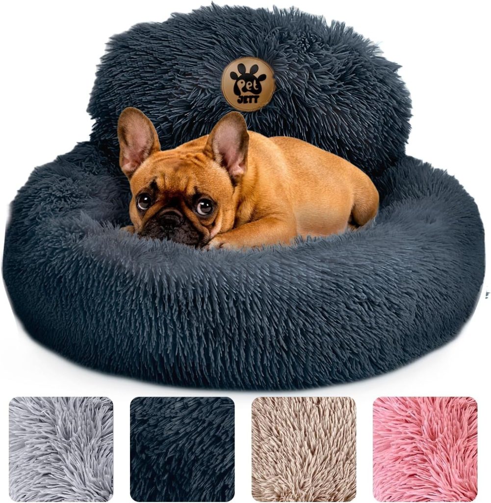PetJett Dog Beds Large Sized Dog - Calming Round Bed, Washable Dog Bed - Anti-Slip Super Soft Donut Bed, Fluffy Faux Fur Anti-Anxiety Premium Comfort Pet Bed, Fits Dogs up to lbs - Bright Grey PetJett Dog Beds Large Sized Dog - Calming Round Bed, Washable Dog Bed - Anti-Slip Super Soft Donut Bed, Fluffy Faux Fur Anti-Anxiety Premium Comfort Pet Bed, Fits Dogs up to lbs - Bright Grey