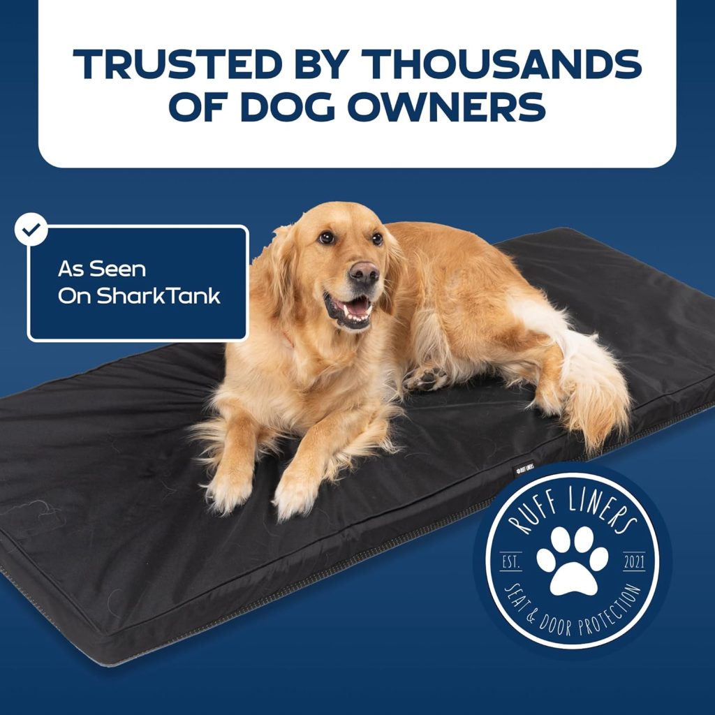 Ruff Liners Standard Dog Bed for Car Back Seat, Black – As Seen on Shark Tank – Fits Standard Seat Extender – Non-Slip Base, Waterproof, Machine-Washable – Dog Mat for Car with Rebound Foam Comfort Ruff Liners Standard Dog Bed for Car Back Seat, Black – As Seen on Shark Tank – Fits Standard Seat Extender – Non-Slip Base, Waterproof, Machine-Washable – Dog Mat for Car with Rebound Foam Comfort