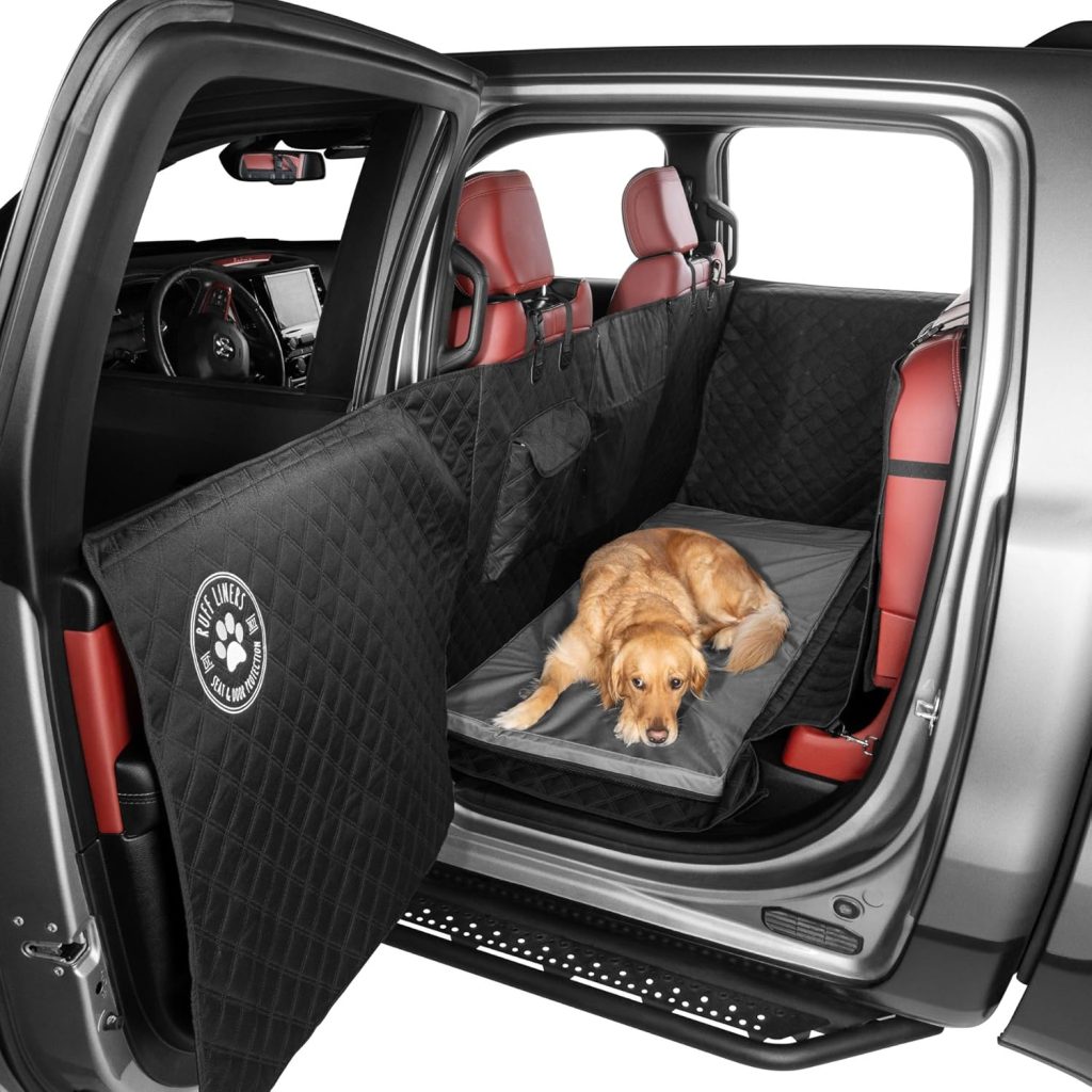 Ruff Liners Standard Dog Bed for Car Back Seat, Black – As Seen on Shark Tank – Fits Standard Seat Extender – Non-Slip Base, Waterproof, Machine-Washable – Dog Mat for Car with Rebound Foam Comfort Ruff Liners Standard Dog Bed for Car Back Seat, Black – As Seen on Shark Tank – Fits Standard Seat Extender – Non-Slip Base, Waterproof, Machine-Washable – Dog Mat for Car with Rebound Foam Comfort