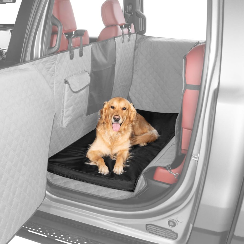 Ruff Liners Standard Dog Bed for Car Back Seat, Black – As Seen on Shark Tank – Fits Standard Seat Extender – Non-Slip Base, Waterproof, Machine-Washable – Dog Mat for Car with Rebound Foam Comfort Ruff Liners Standard Dog Bed for Car Back Seat, Black – As Seen on Shark Tank – Fits Standard Seat Extender – Non-Slip Base, Waterproof, Machine-Washable – Dog Mat for Car with Rebound Foam Comfort