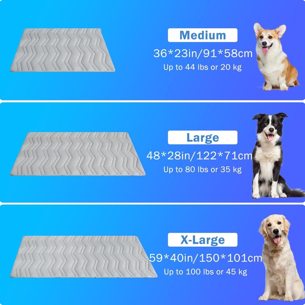 SCENEREAL Dog Cooling Mat, Reversible Self-Cooling Dog Pad (Cool Warm), 48x28 Thicken Ice Cool Mat for Crate Kennel Sofa Indoor Outdoor No Toxic Gel, Machine Washable SCENEREAL Dog Cooling Mat, Reversible Self-Cooling Dog Pad (Cool Warm), 48x28 Thicken Ice Cool Mat for Crate Kennel Sofa Indoor Outdoor No Toxic Gel, Machine Washable