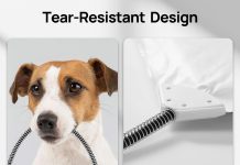 TURBRO 48×28” Extra Large Pet Heating Pad, Electric Heated Dog Bed for Large Breeds, Air Valve Design, Anti-Bite Cord, Ultra-Soft and Anti-Slip Cover, Outdoor and Indoor Use, UL Test Passed, Brown