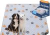 WanpeeGoo Washable Pee Pads for Dogs Mat, 2 Pack Absorbent Reusable Training Dog Pads Pet Puppy Pads, Non-Slip Potty Pads for Whelping, Playpen, Crate, Bed, Grey 32″x52″