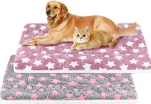 2 Pcs Self Warming Cat Bed, Self Heating Pet Mat for Cats & Dogs Soft Calming Cat Bed Mat Reflects Body Heat Warm Washable Pet Pad for Crates, Floors, Indoor, Outdoor (31×23.6 Inch)