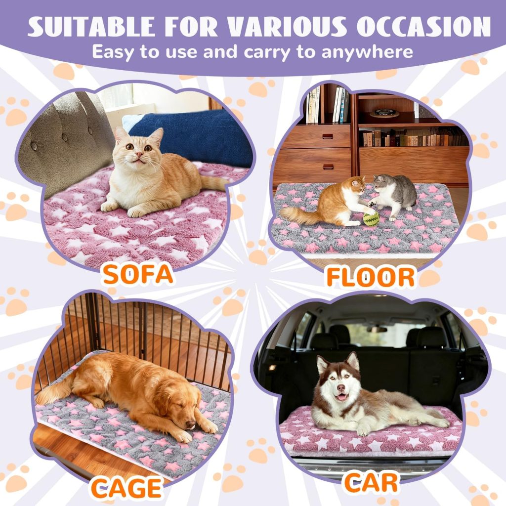 2 Pcs Self Warming Cat Bed, Self Heating Pet Mat for Cats Dogs Soft Calming Cat Bed Mat Reflects Body Heat Warm Washable Pet Pad for Crates, Floors, Indoor, Outdoor (31×23.6 Inch) 2 Pcs Self Warming Cat Bed, Self Heating Pet Mat for Cats Dogs Soft Calming Cat Bed Mat Reflects Body Heat Warm Washable Pet Pad for Crates, Floors, Indoor, Outdoor (31×23.6 Inch)