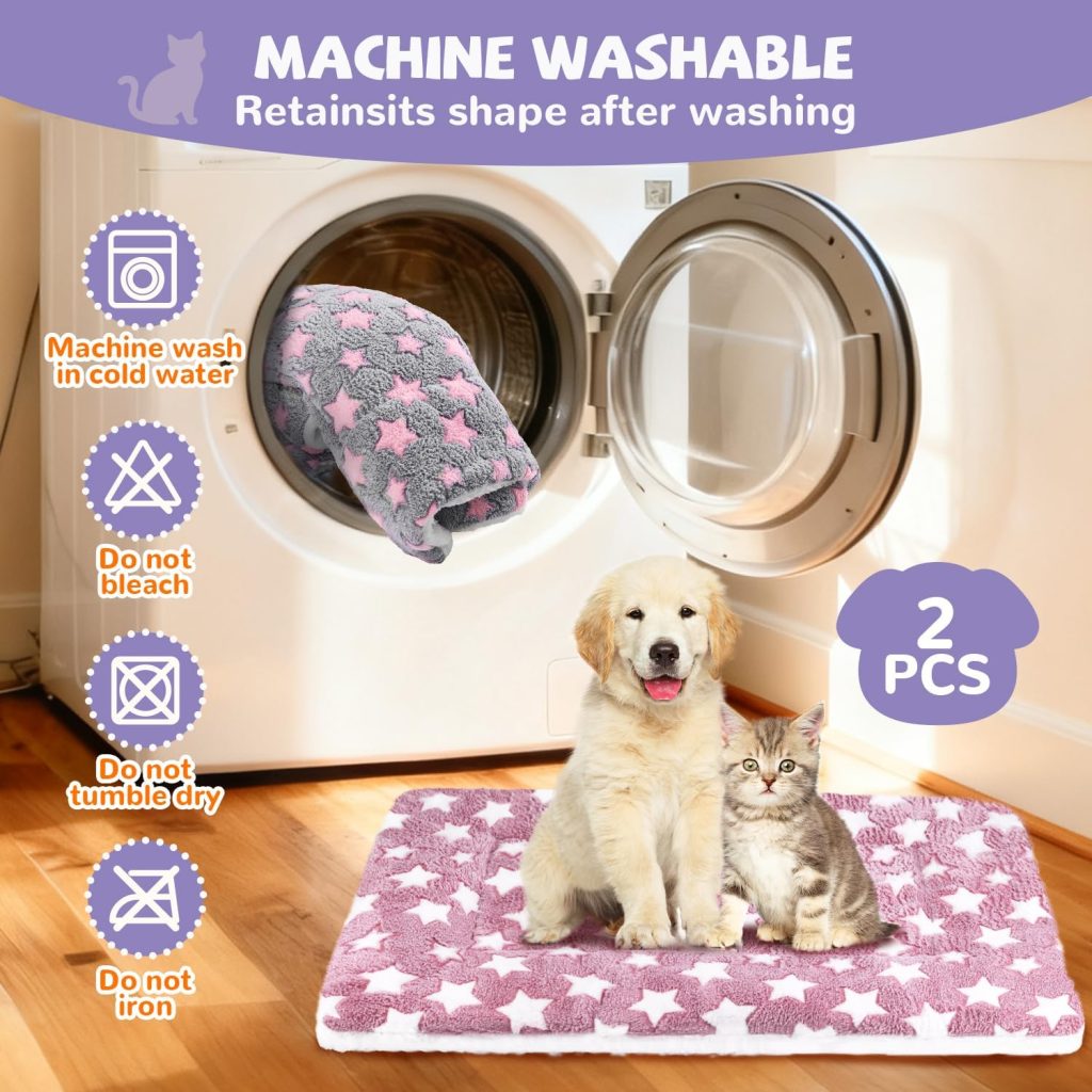 2 Pcs Self Warming Cat Bed, Self Heating Pet Mat for Cats Dogs Soft Calming Cat Bed Mat Reflects Body Heat Warm Washable Pet Pad for Crates, Floors, Indoor, Outdoor (31×23.6 Inch) 2 Pcs Self Warming Cat Bed, Self Heating Pet Mat for Cats Dogs Soft Calming Cat Bed Mat Reflects Body Heat Warm Washable Pet Pad for Crates, Floors, Indoor, Outdoor (31×23.6 Inch)