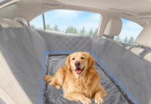Dog Car Bed, Non-Slip Backseat Extender Pet Mat, Removable Washable Dog Bed for SUVs, Sedans & Trucks, Anti-Slip Travel Bed for Dogs, Easy Clean & Scratch-Proof & Comfort (56″x28.7″)