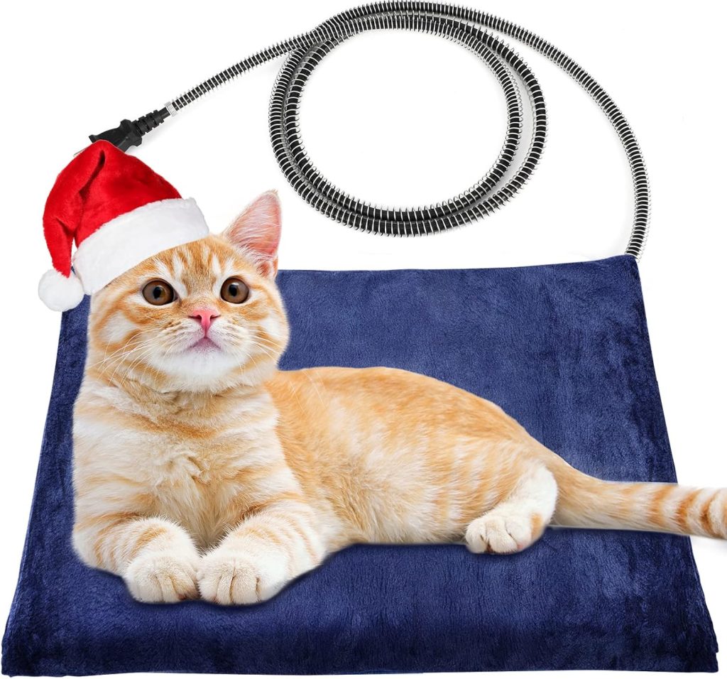 Kiroto Outdoor Pet Heating Pad for Cat Dog, Heated Mat with Waterproof Cover and Automatic Temperature Control, Suitable for Cat Houses, Dog Houses, Small Beds, Porches, x 16,Gray Kiroto Outdoor Pet Heating Pad for Cat Dog, Heated Mat with Waterproof Cover and Automatic Temperature Control, Suitable for Cat Houses, Dog Houses, Small Beds, Porches, x 16,Gray