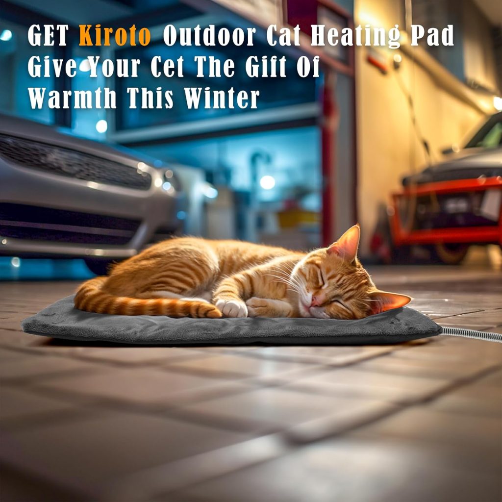 Kiroto Outdoor Pet Heating Pad for Cat Dog, Heated Mat with Waterproof Cover and Automatic Temperature Control, Suitable for Cat Houses, Dog Houses, Small Beds, Porches, x 16,Gray Kiroto Outdoor Pet Heating Pad for Cat Dog, Heated Mat with Waterproof Cover and Automatic Temperature Control, Suitable for Cat Houses, Dog Houses, Small Beds, Porches, x 16,Gray