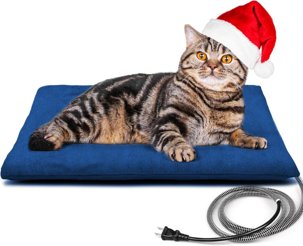 Kiroto Outdoor Pet Heating Pad for Cat Dog, Heated Mat with Waterproof Cover and Automatic Temperature Control, Suitable for Cat Houses, Dog Houses, Small Beds, Porches, x 16,Gray Kiroto Outdoor Pet Heating Pad for Cat Dog, Heated Mat with Waterproof Cover and Automatic Temperature Control, Suitable for Cat Houses, Dog Houses, Small Beds, Porches, x 16,Gray