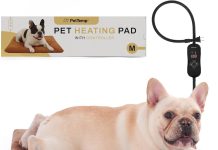 Pet Heating Pad for Cats and Dogs, Heated Cat Bed & Dog Heating Pad with 5 Temperature Levels, Waterproof Heated Pet Mat with Timer, Auto Power-Off and Chew Resistant Cord, 20” x 16”