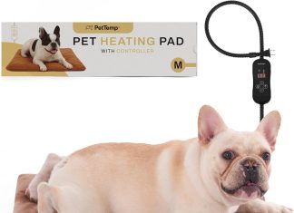 Pet Heating Pad for Cats and Dogs, Heated Cat Bed & Dog Heating Pad with 5 Temperature Levels, Waterproof Heated Pet Mat with Timer, Auto Power-Off and Chew Resistant Cord, 20” x 16” Home |