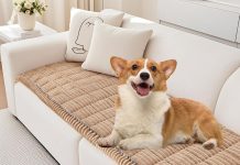 PHOPHO Couch Cover for Dogs Washable, Sofa Cover Protector for l Shape, Non Slip Dog Blanket Cover, Friendly Pet Mat Bed for Outdoor, Soft, 27.6″ x 70.86″