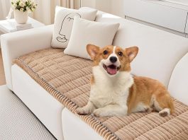 PHOPHO Couch Cover for Dogs Washable, Sofa Cover Protector for l Shape, Non Slip Dog Blanket Cover, Friendly Pet Mat Bed for Outdoor, Soft, 27.6″ x 70.86″