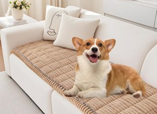 PHOPHO Couch Cover for Dogs Washable, Sofa Cover Protector for l Shape, Non Slip Dog Blanket Cover, Friendly Pet Mat Bed for Outdoor, Soft, 27.6″ x 70.86″ Home |
