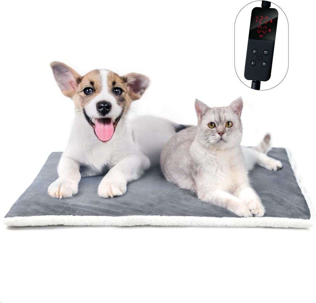 Rest-Eazzzy Pet Heating Pad Indoor, Dog Heating Pad Mat with Removable Cover, Level Timer Level Temperature, Electric Pet Warming Mat for Cat Dog Automatic Power-Off (Heat pad, Pure-Blue) Rest-Eazzzy Pet Heating Pad Indoor, Dog Heating Pad Mat with Removable Cover, Level Timer Level Temperature, Electric Pet Warming Mat for Cat Dog Automatic Power-Off (Heat pad, Pure-Blue)
