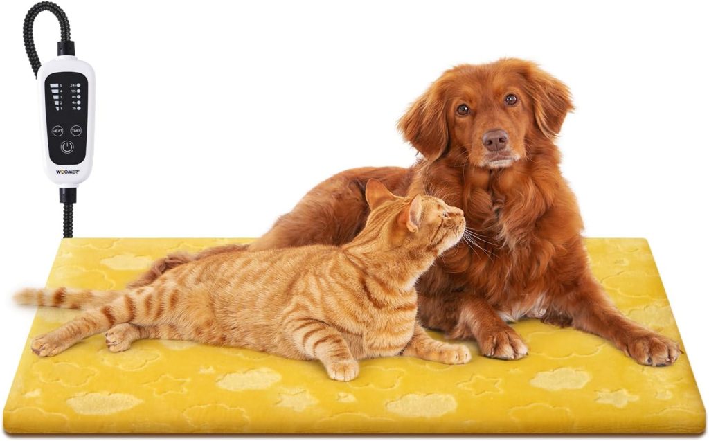WOOMER Pet Heating Pad for Dogs and Cats, Includes Two Removable Covers, Heated Bed with Steel-Wrapped Cord, Waterproof and Chew-Resistant, 35”×24” XL Size for Large Breed Dogs WOOMER Pet Heating Pad for Dogs and Cats, Includes Two Removable Covers, Heated Bed with Steel-Wrapped Cord, Waterproof and Chew-Resistant, 35”×24” XL Size for Large Breed Dogs